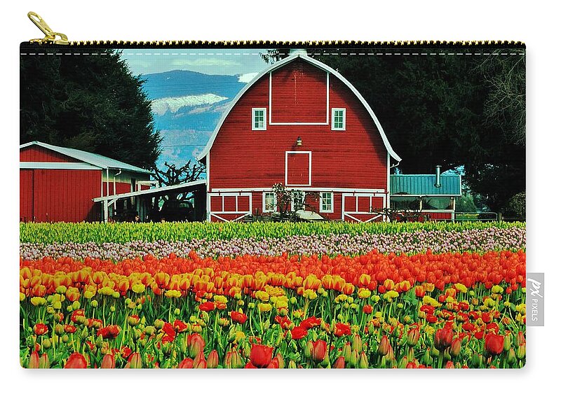 Tulips Zip Pouch featuring the photograph Country Charm by Benjamin Yeager