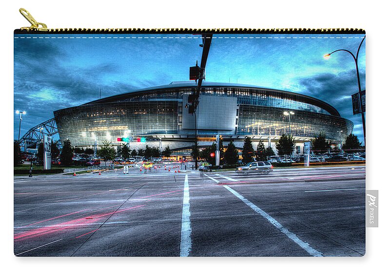 Dallas Cowboys Zip Pouch featuring the photograph Cowboys Stadium pregame by Jonathan Davison