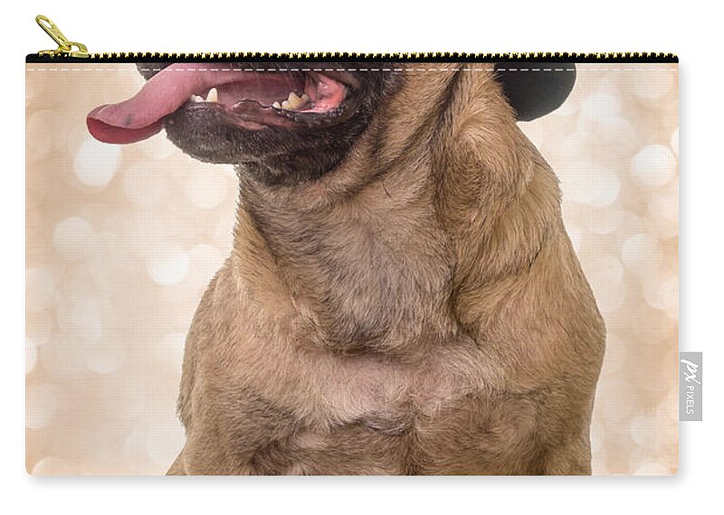 New Years Zip Pouch featuring the photograph Crazy Top Dog by Edward Fielding