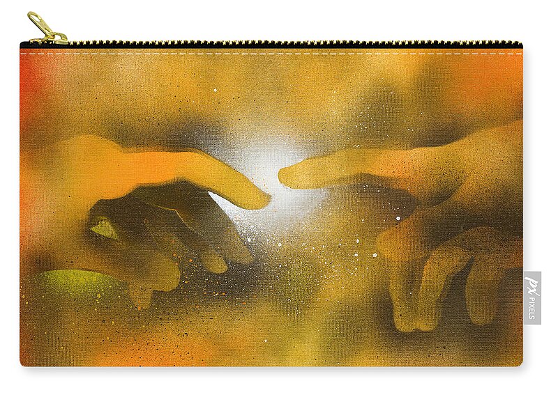 Creation Zip Pouch featuring the painting Creation by Hakon Soreide