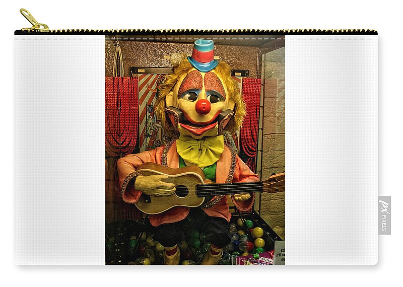 Punch And Judy Zip Pouch featuring the photograph Creepy Clown by Doc Braham