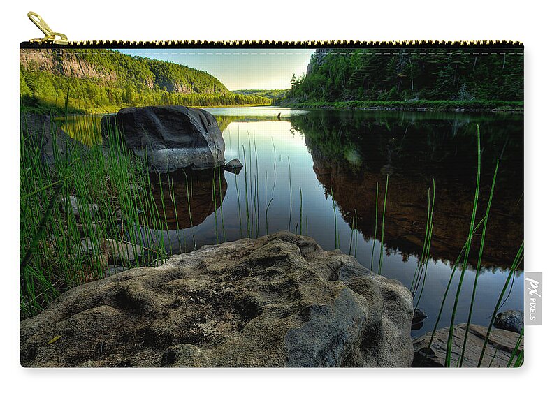 Aboriginal Carry-all Pouch featuring the photograph Crescent Lake Sunset by Jakub Sisak