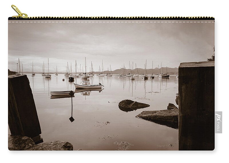 Argyll Zip Pouch featuring the photograph Crinan Harbour by Mark Llewellyn