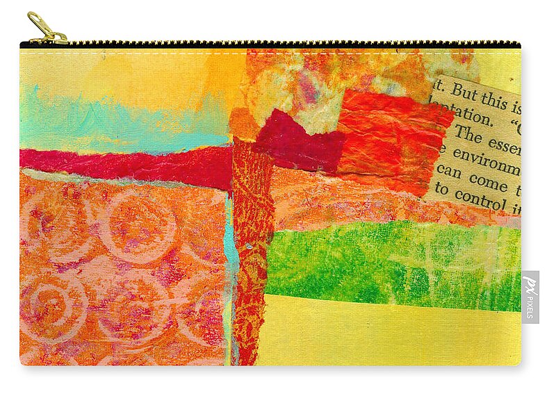 4x4 Zip Pouch featuring the painting Crossroads 54 by Jane Davies