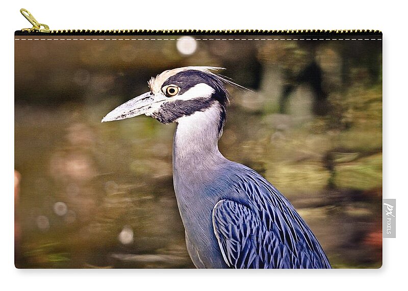 Bird Zip Pouch featuring the photograph Crowned One by Marty Koch
