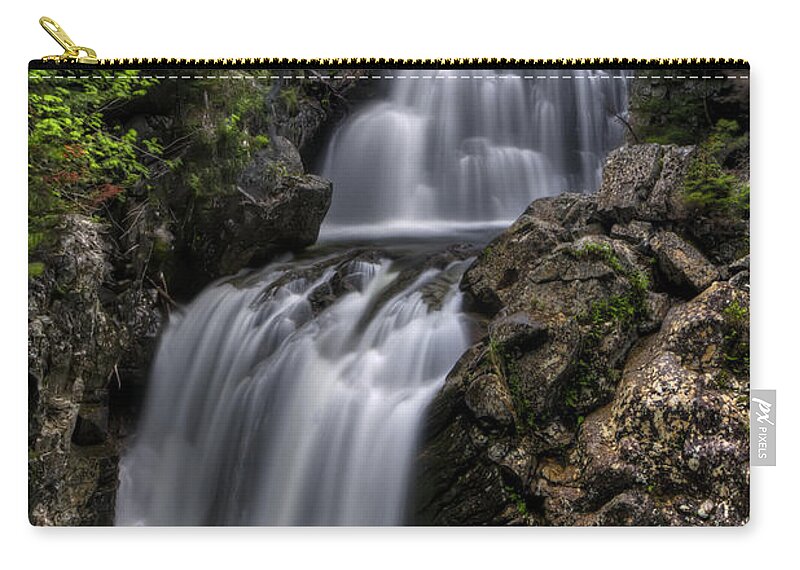 New Hampshire Zip Pouch featuring the photograph Crystal Cascade in Pinkham Notch by White Mountain Images