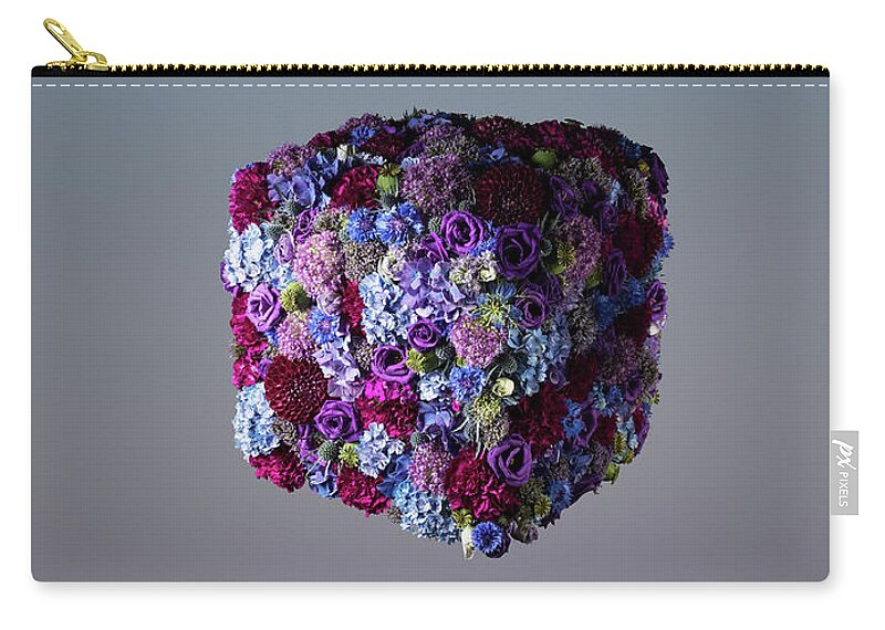 Tranquility Zip Pouch featuring the photograph Cubic Floral Arrangement by Jonathan Knowles