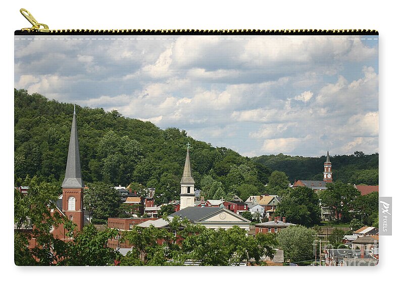 Steeples Zip Pouch featuring the photograph Cumberland Steeples by Jeannette Hunt