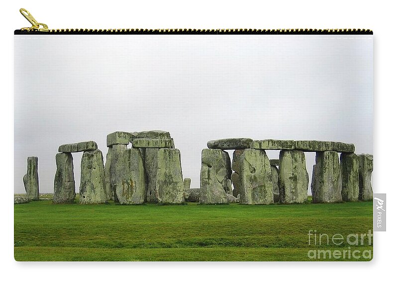 Stonehenge Zip Pouch featuring the photograph Curvature by Denise Railey