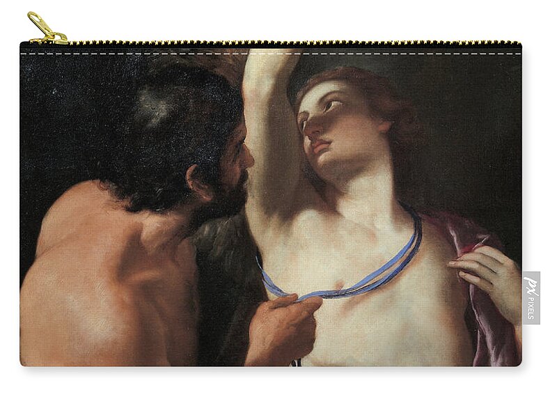 Andrea Sacchi Carry-all Pouch featuring the painting Daedalus and Icarus by Andrea Sacchi
