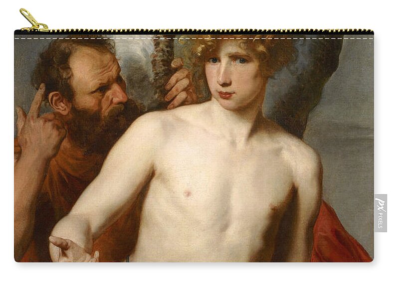 Anthony Van Dyck Carry-all Pouch featuring the painting Daedalus and Icarus by Anthony van Dyck
