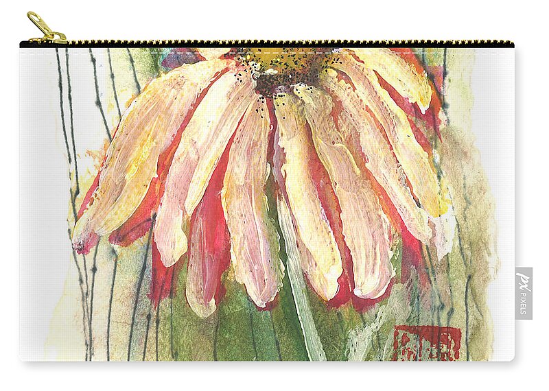 Orchards Zip Pouch featuring the painting Daisy Girl by Sherry Harradence