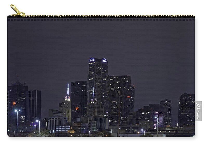 Dallas Zip Pouch featuring the photograph Dallas Skyline South Side by Jonathan Davison