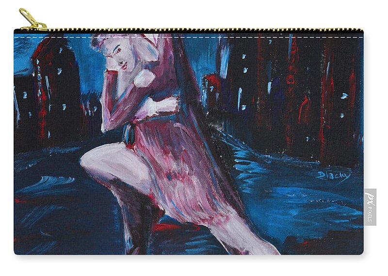 Dance Zip Pouch featuring the painting Dance The Night Away by Donna Blackhall