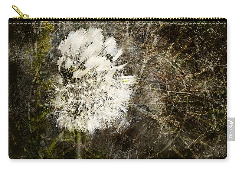 Dandelion Zip Pouch featuring the photograph Dandelions Don't Care About the Time by Belinda Greb