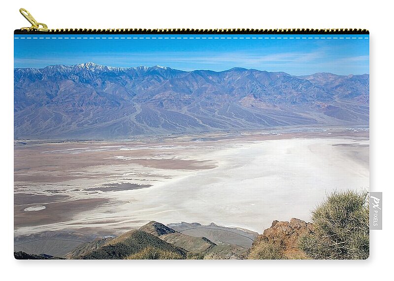 Death Valley Zip Pouch featuring the photograph Dante's View #3 by Stuart Litoff