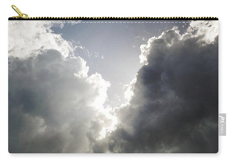 Thunderstorm Zip Pouch featuring the photograph Dark Clouds Coming by Gaiamoments