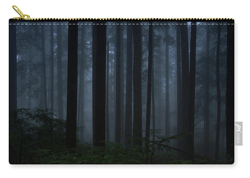 Tranquility Zip Pouch featuring the photograph Dark Day In The Forest by Mark K. Daly