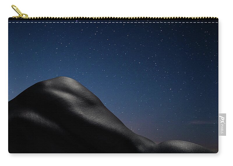 Skin Carry-all Pouch featuring the photograph Dark Skinned Males Back Against Starry by Jonathan Knowles