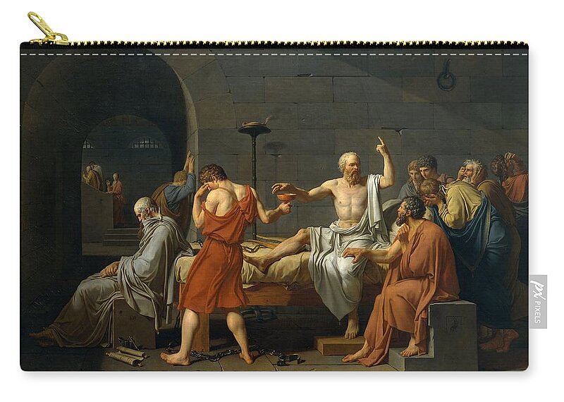 Death Carry-all Pouch featuring the painting Death of Socrates by Jacques Louis David