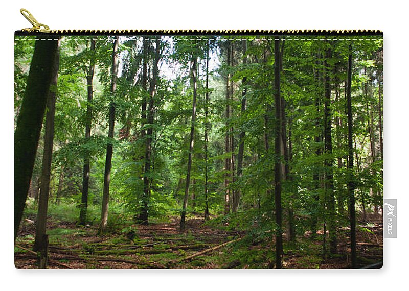 Miguel Zip Pouch featuring the photograph Deep Forest Trails by Miguel Winterpacht