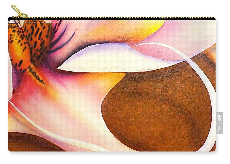 Defined Fine Lines Zip Pouch featuring the painting Defined Fine Lines by Darren Robinson