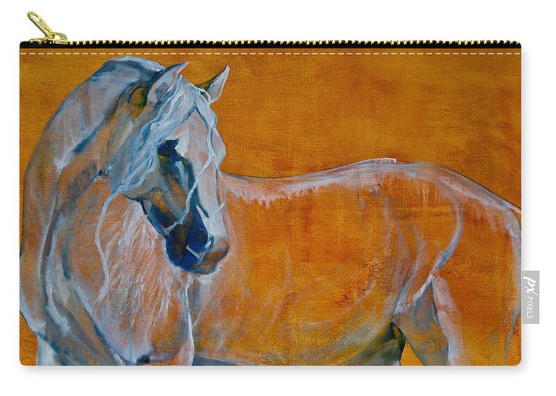 Horses Carry-all Pouch featuring the painting Del Sol by Jani Freimann