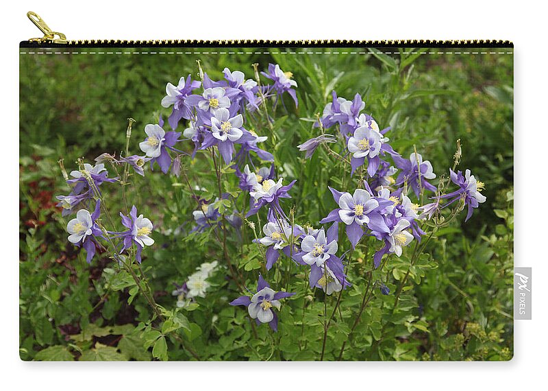 Landscape Zip Pouch featuring the painting Delicate Flowers by Portraits By NC