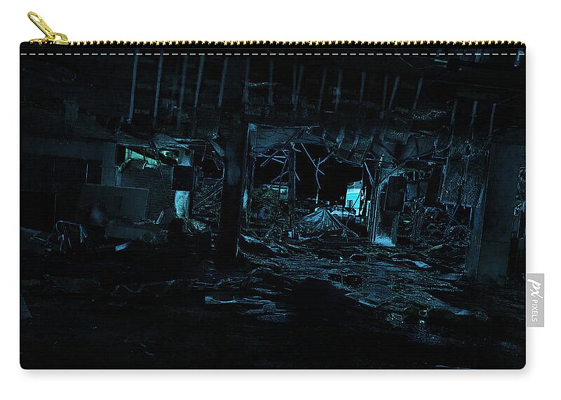 Christchurch Zip Pouch featuring the photograph Demolition in Progress by Steve Taylor