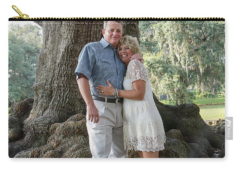 Wedding Zip Pouch featuring the photograph Dennis and Cindy 1 by Kathleen K Parker