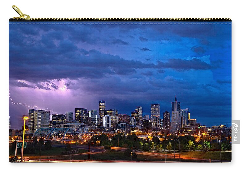 Landscape Carry-all Pouch featuring the photograph Denver Skyline by John K Sampson