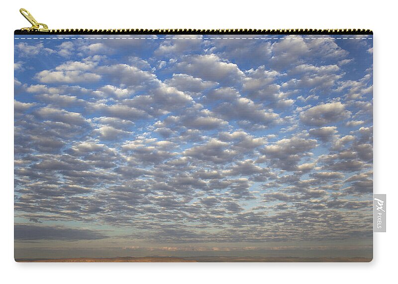 Vincent Grafhorst Carry-all Pouch featuring the photograph Desert And Altocumulus Clouds Namib by Vincent Grafhorst