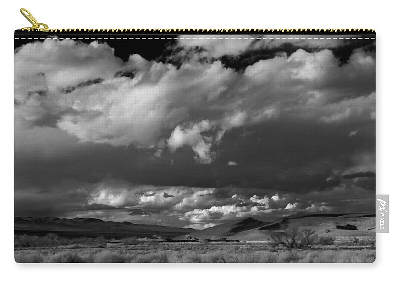 Clouds Zip Pouch featuring the photograph Desert Storm by Cat Connor