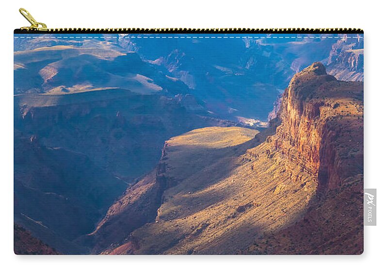 Arizona Zip Pouch featuring the photograph Desert View Fades Into the Distance by Ed Gleichman