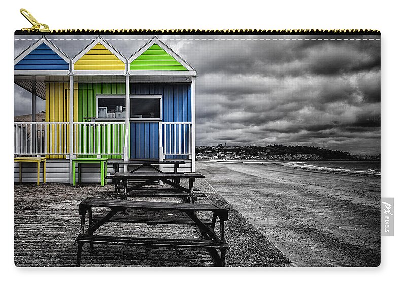 Jersey Carry-all Pouch featuring the photograph Deserted Cafe by Nigel R Bell