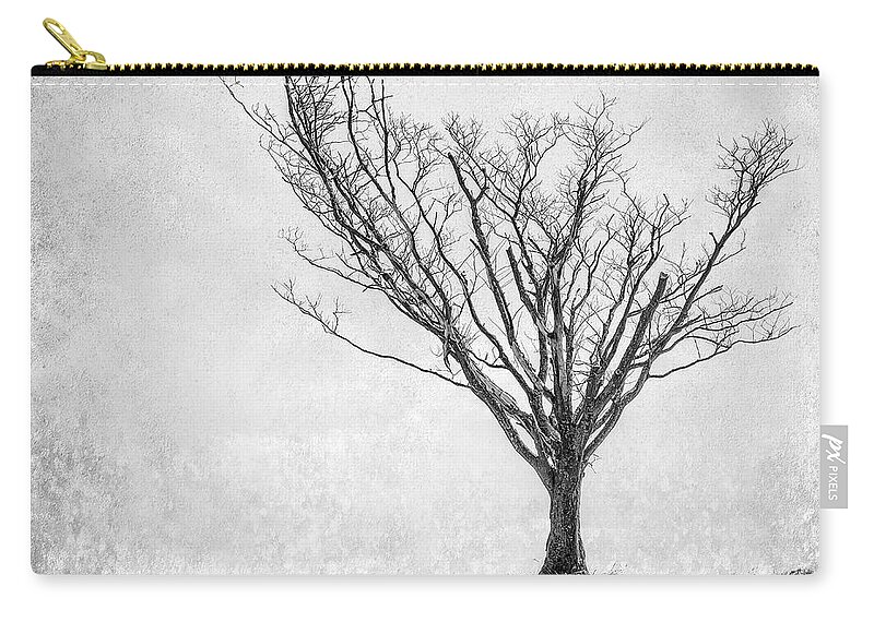 Landscape Photography Zip Pouch featuring the photograph Desperate Reach by Scott Norris