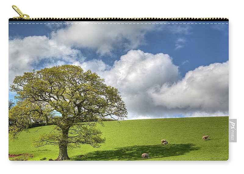 Shadow Zip Pouch featuring the photograph Devon Spring Scene by Landscapes, Seascapes, Jewellery & Action Photographer