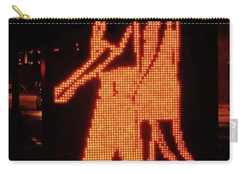  Zip Pouch featuring the photograph Digital Couple at City Garden by Kelly Awad