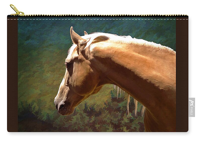 Palomino Zip Pouch featuring the photograph Distant Dreamer by Melinda Hughes-Berland