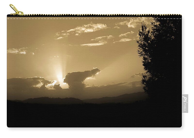 Summer Zip Pouch featuring the photograph Distant Sunlight by KATIE Vigil