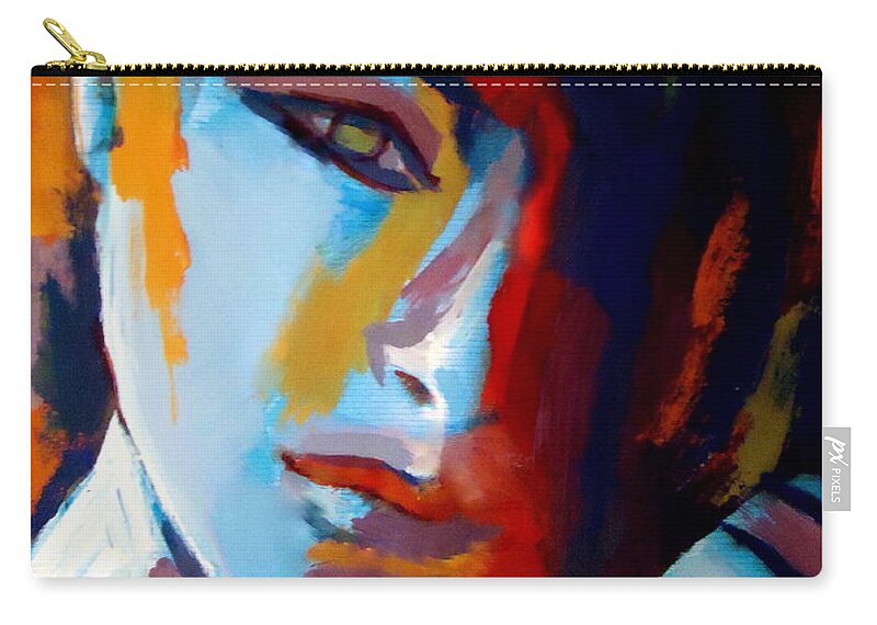 Art Zip Pouch featuring the painting Divided by Helena Wierzbicki