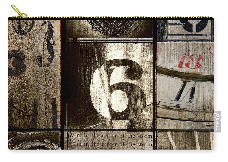 Three Zip Pouch featuring the Divisible By Three by Carol Leigh