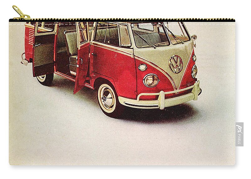 Volkswagen Van Carry-all Pouch featuring the digital art Do you have the right kind of wife for it by Georgia Fowler