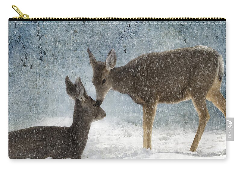 Animal Zip Pouch featuring the photograph Doe a Deer by Juli Scalzi