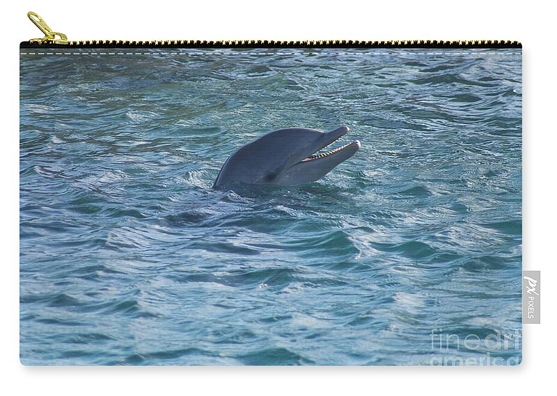 Dolphin Zip Pouch featuring the photograph Dolphin by Louise Magno