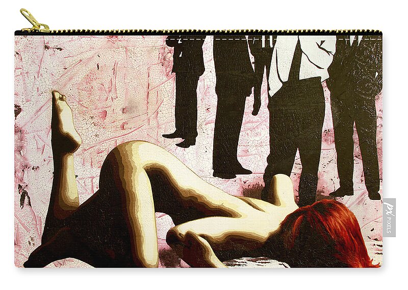 Submission Zip Pouch featuring the painting Don't You Know What You Are? by Bobby Zeik