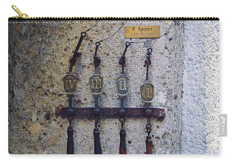 Europe Zip Pouch featuring the photograph Door Bells by Matt Swinden