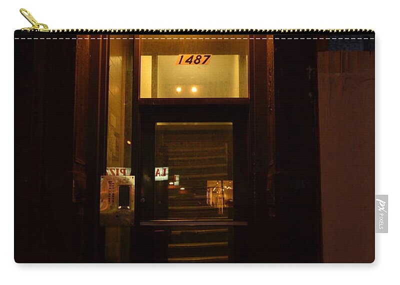 Door Zip Pouch featuring the photograph Doorway at Dusk by Miriam Danar