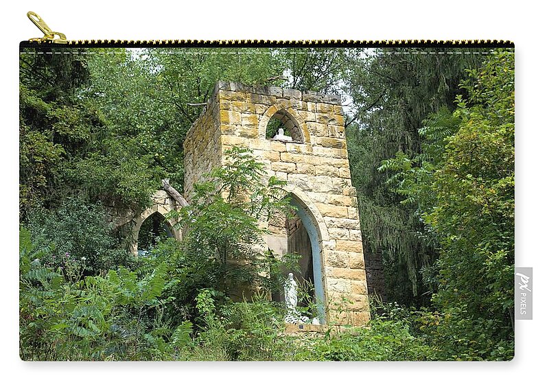 Grotto Zip Pouch featuring the photograph Dorchester Grotto by Bonfire Photography