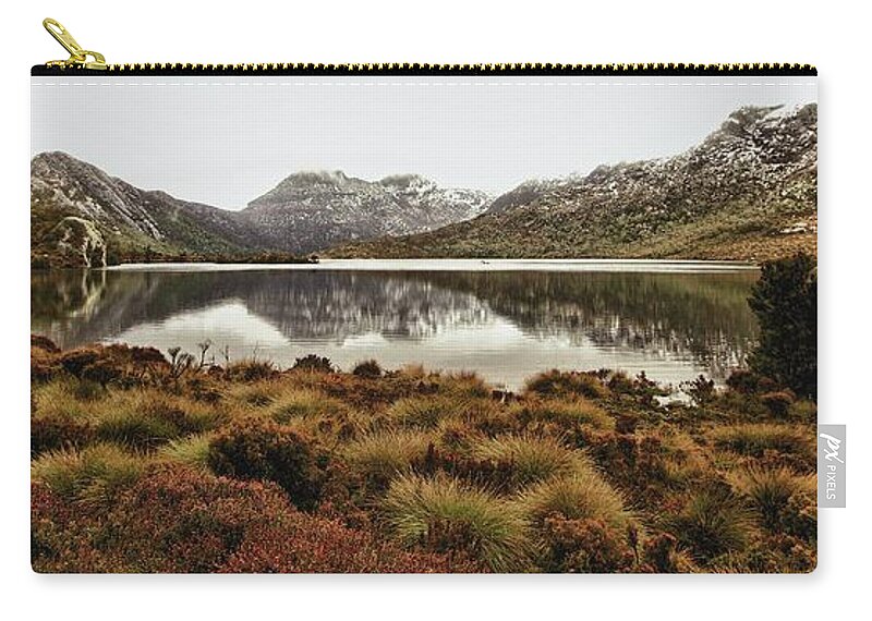 Scenics Zip Pouch featuring the photograph Dove Lake, Cradle Mountain, Tasmania by @iksanaimagery